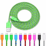 Nylon Braided Micro USB Cable Data  For Samsung Huawei Xiaomi Android