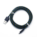 Nylon Braided Micro USB Cable Data  For Samsung Huawei Xiaomi Android